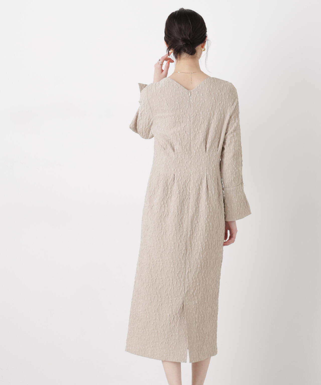 troisieme chaco / 別注 PUFFY JACQUARD ワンピース