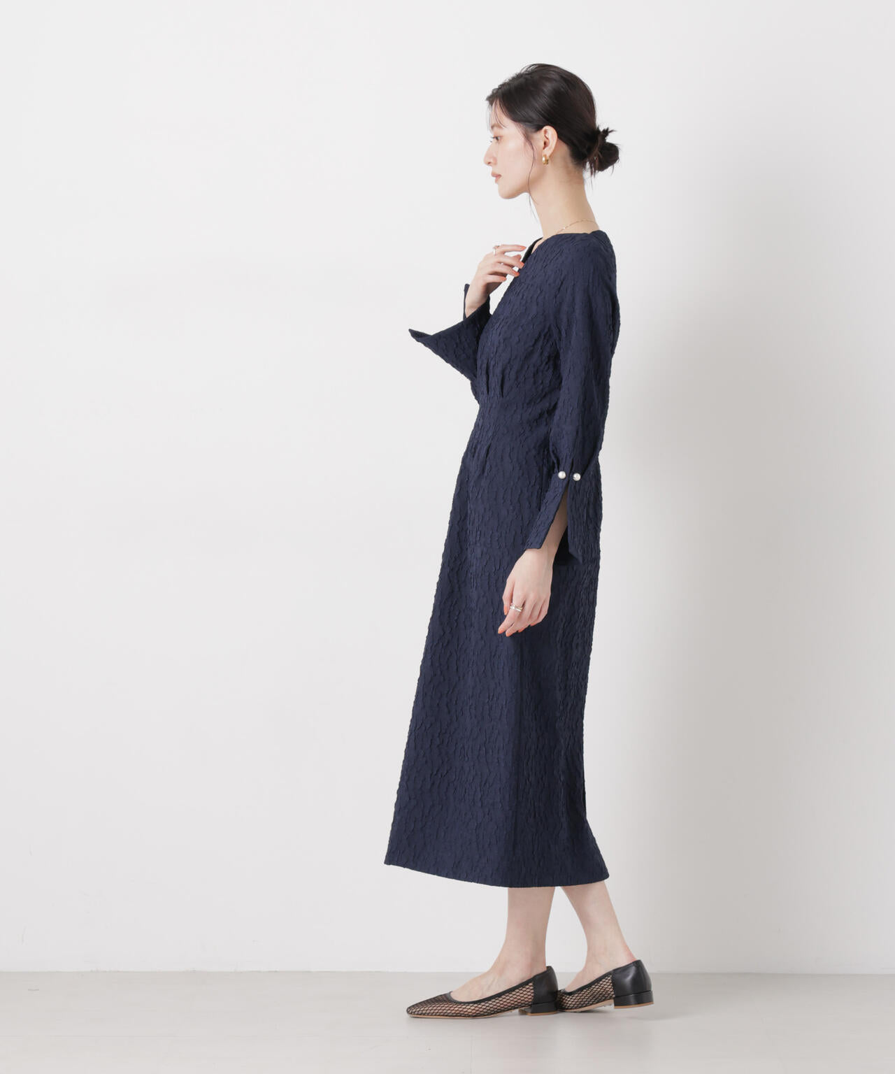 troisieme chaco / 別注 PUFFY JACQUARD ワンピース