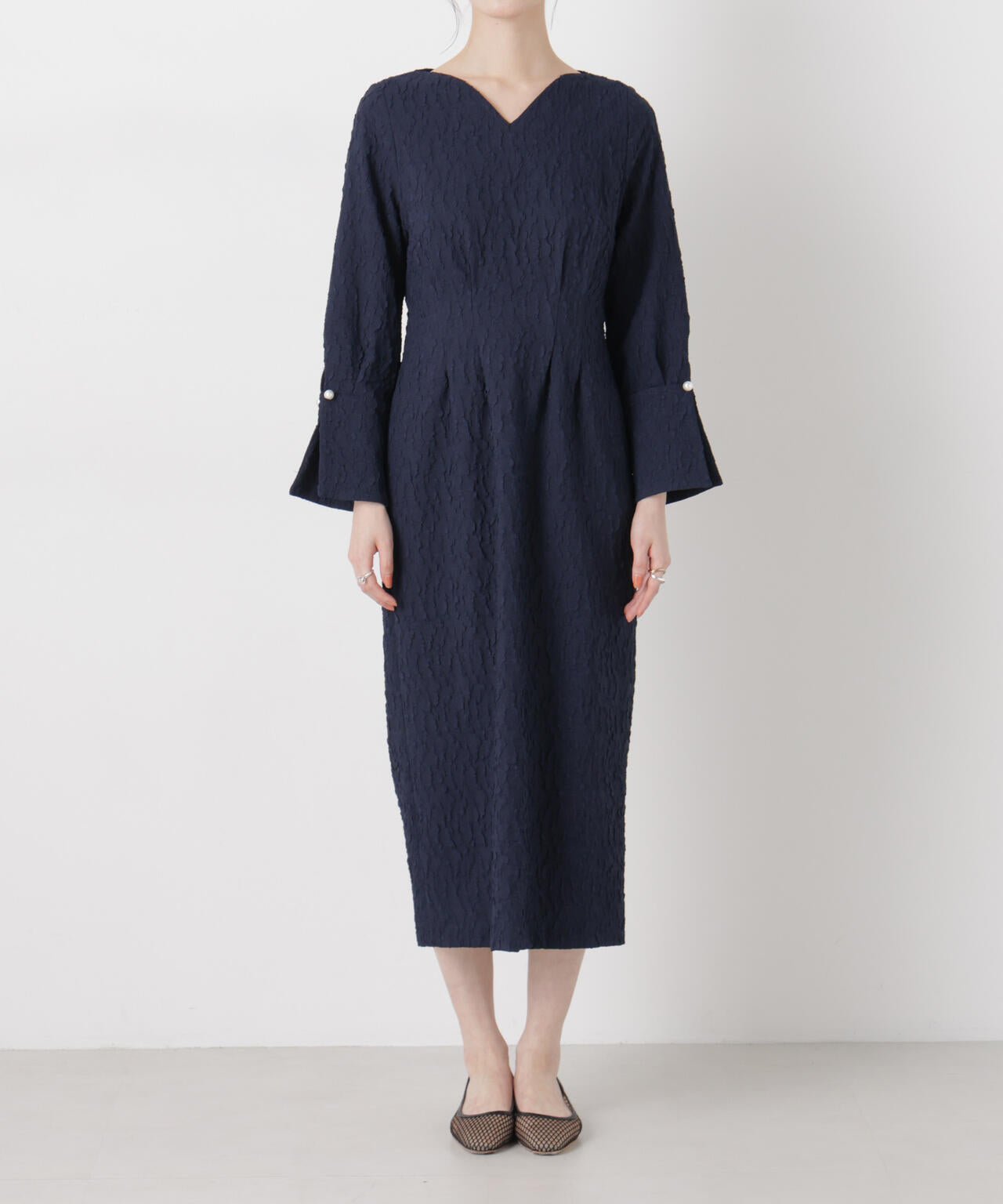 troisieme chaco / 別注 PUFFY JACQUARD ワンピース