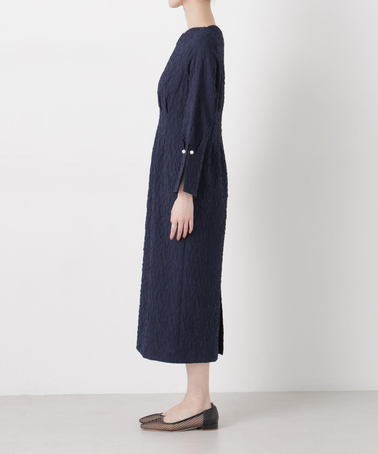 troisieme chaco / 別注 PUFFY JACQUARD ワンピース