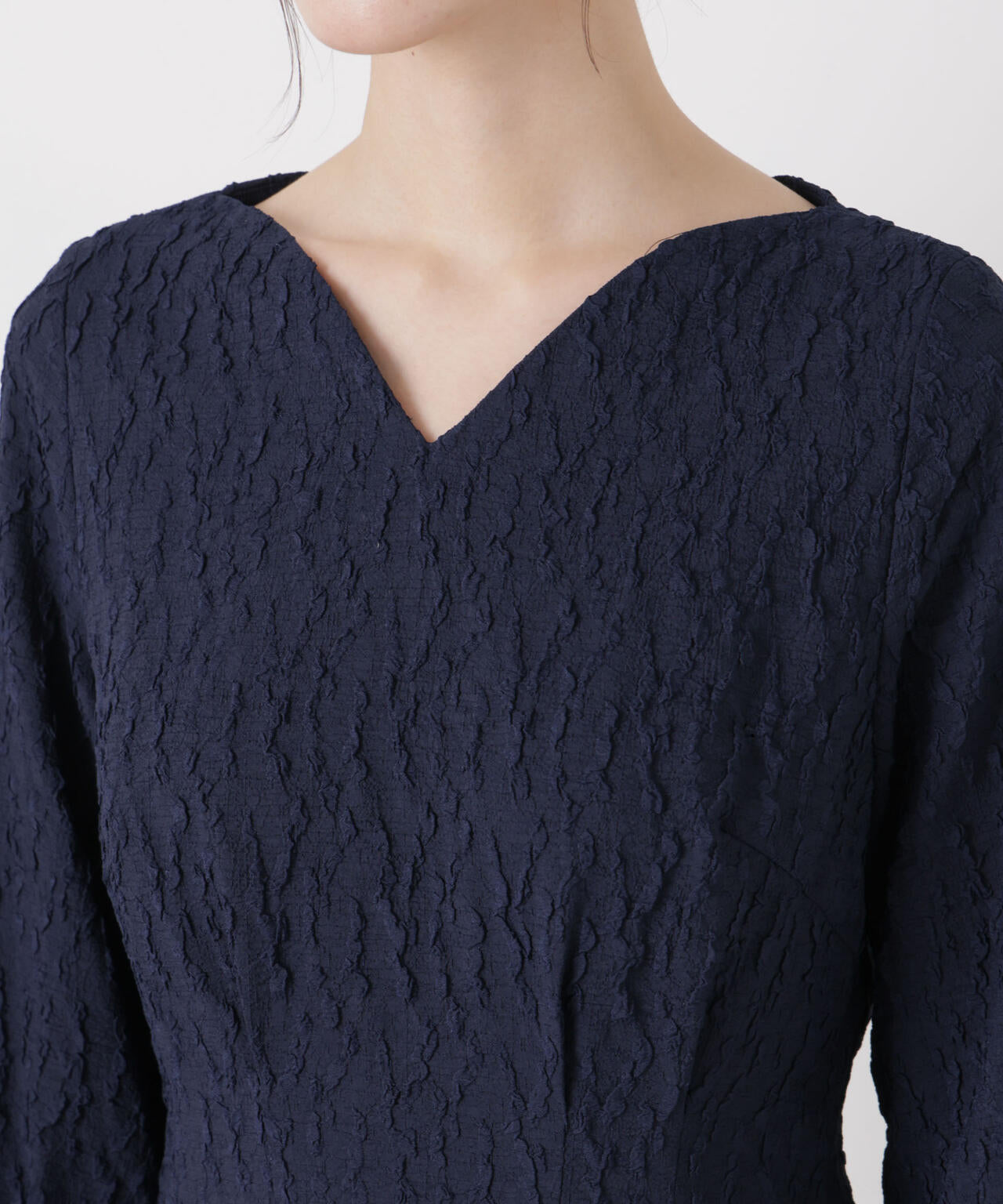 troisieme chaco / 別注 PUFFY JACQUARD ワンピース