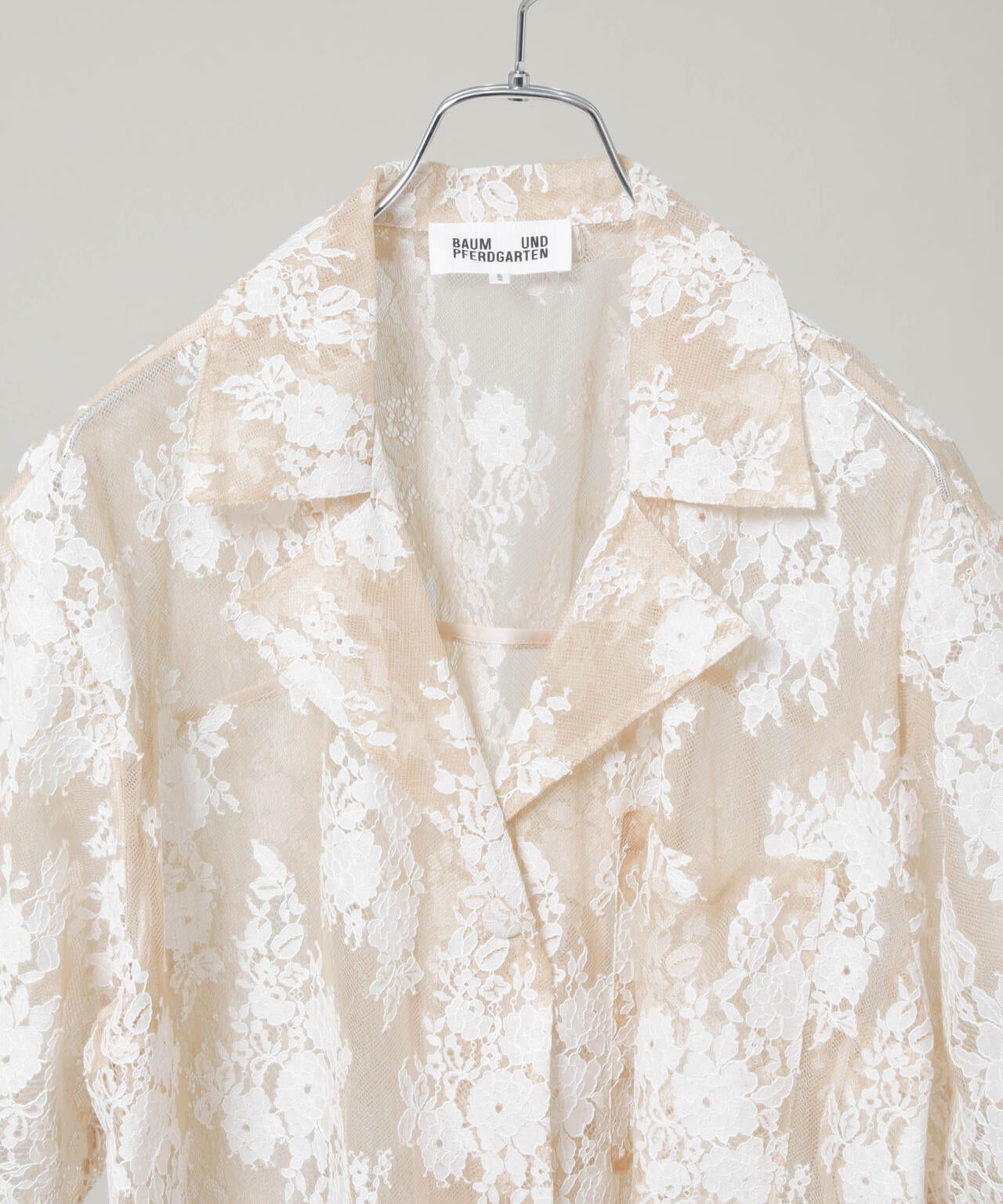 BAUM UND PFERDGARTEN/Two Tone Lace シャツ 6716121005