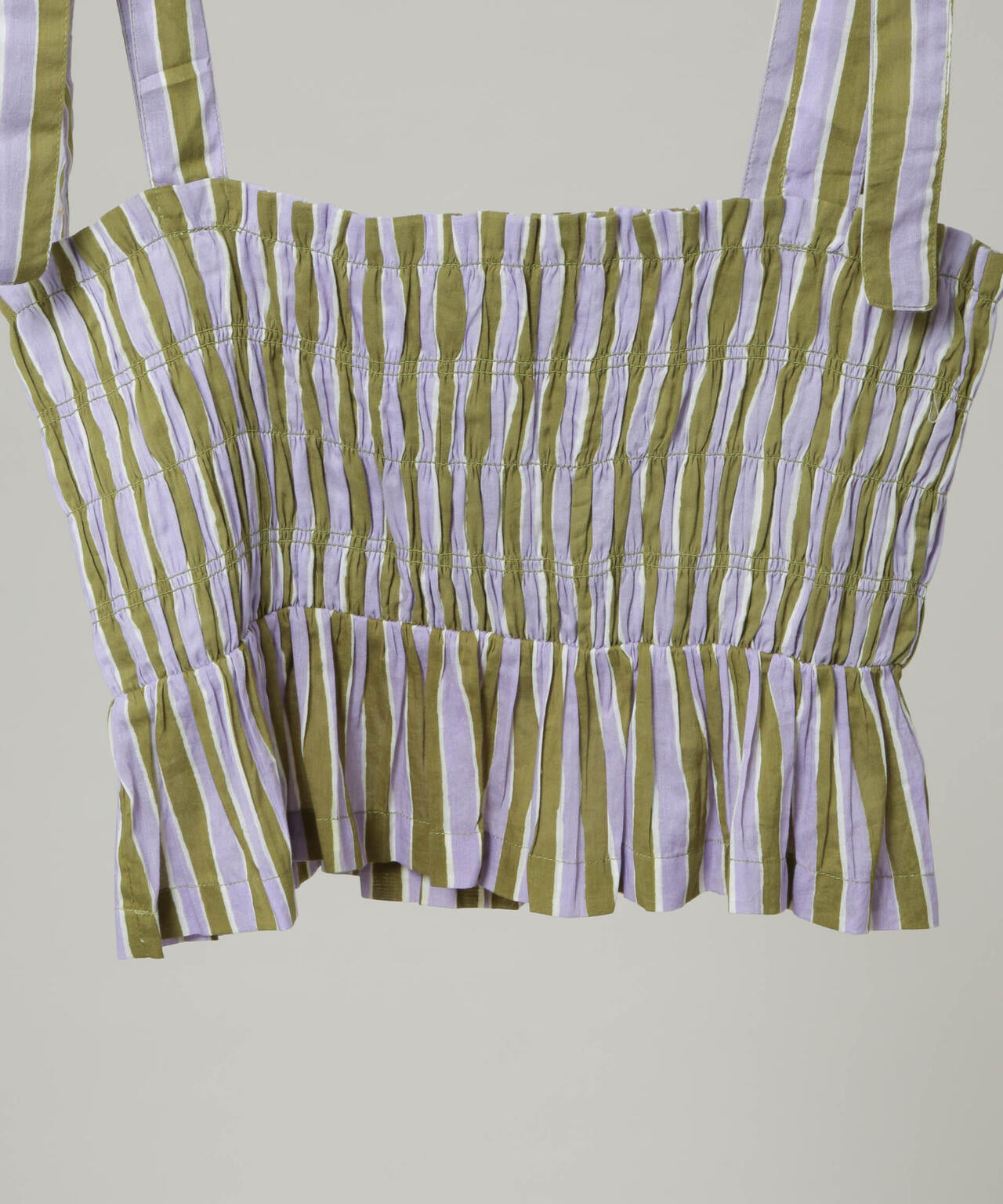 Sara mallika / Stripe Print Shiring Top ( セットアップ 可)