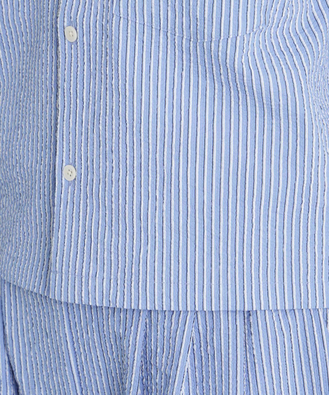 THOUSAND MILE / SEERSUCKER STRIPE SHIRT ( セットアップ 可 )