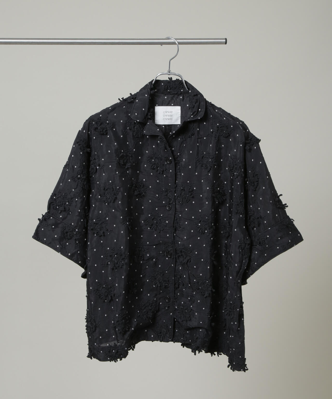 crinkle crinkle crinkle/dot 3D embroidery shirts 6716121012