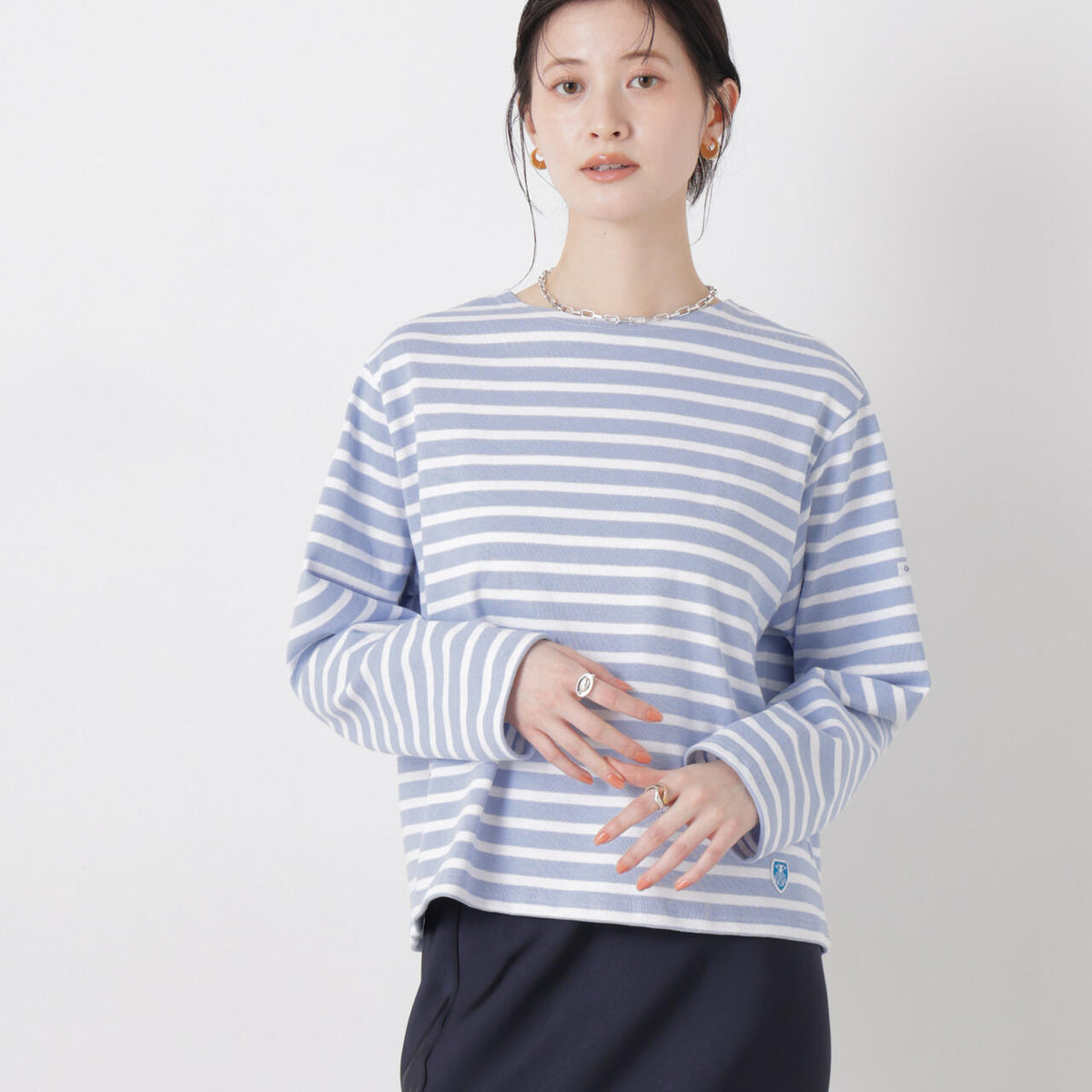 ORCIVAL / CREW NECK L/S P.O.