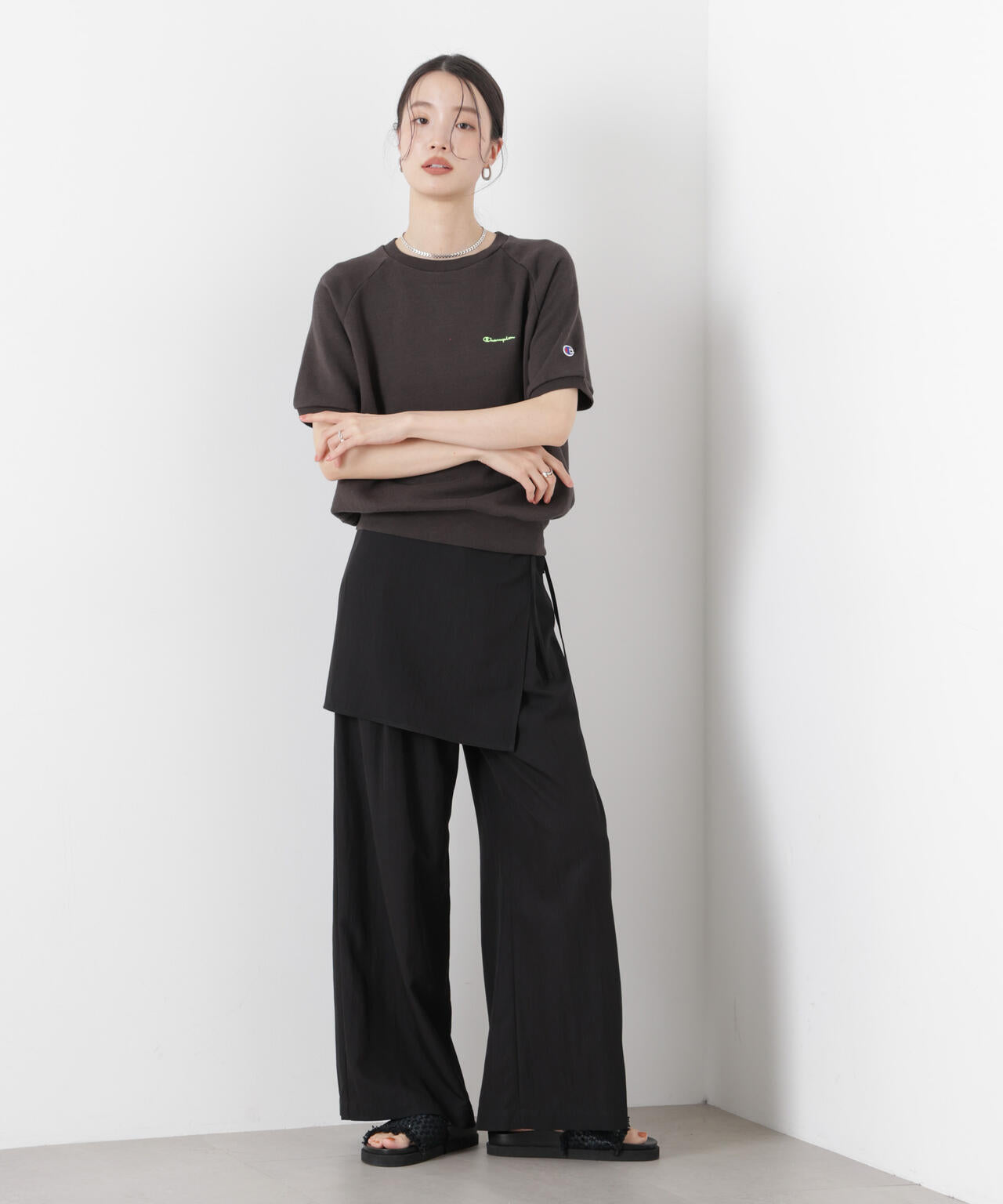 Champion / SHORT SLEEVE SWEATSHIRT