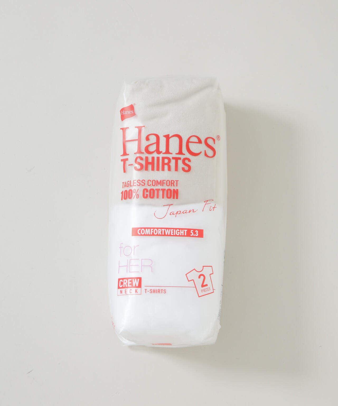 Hanes/2P JapanFit for HER クルーネックTシャツ 6716124012