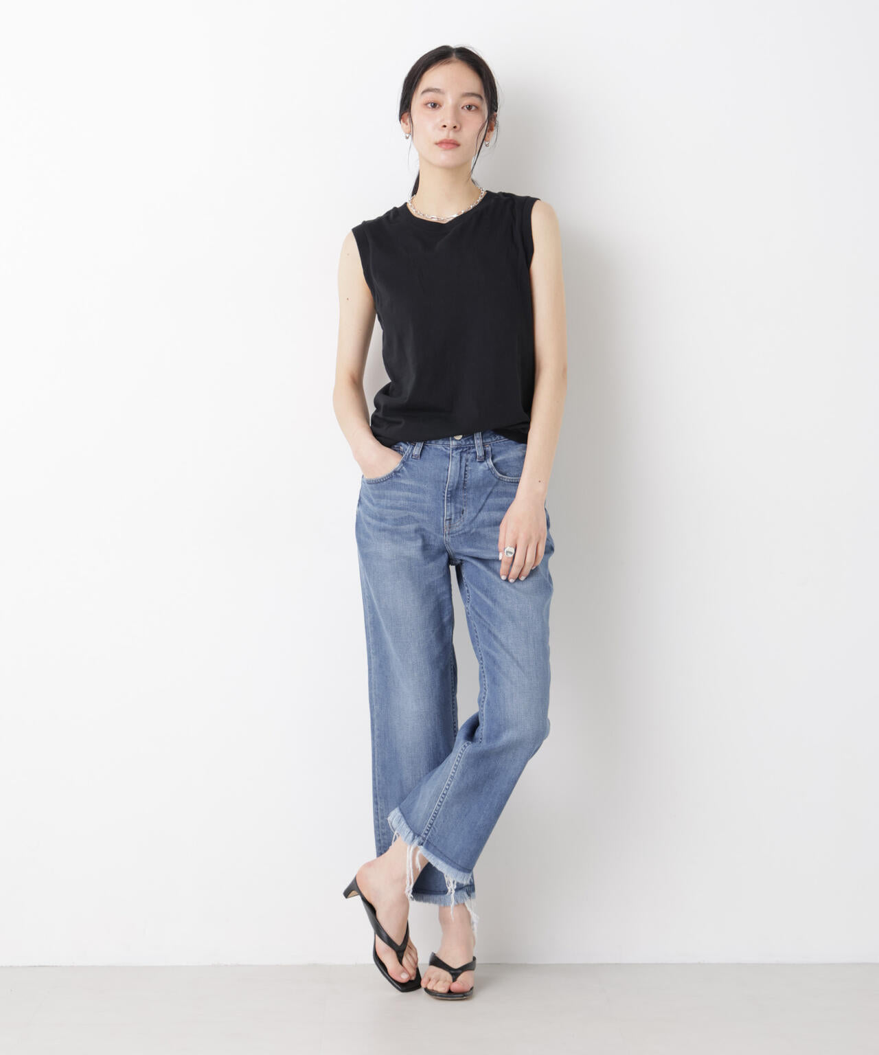 Hanes/2P JapanFit for HER スリーブレスTシャツ 6716124013