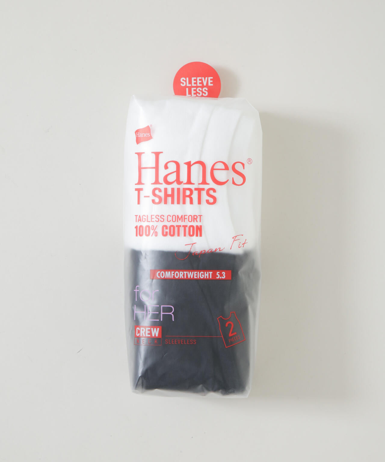 Hanes/2P JapanFit for HER スリーブレスTシャツ 6716124013