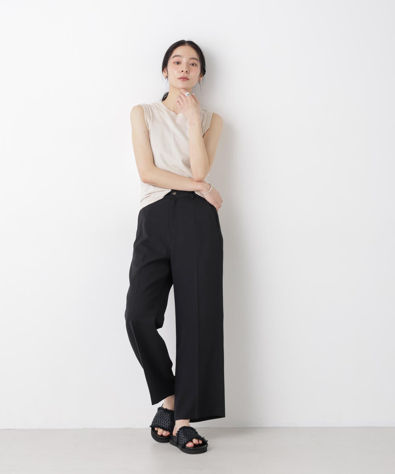 Hanes/2P JapanFit for HER スリーブレスTシャツ 6716124013