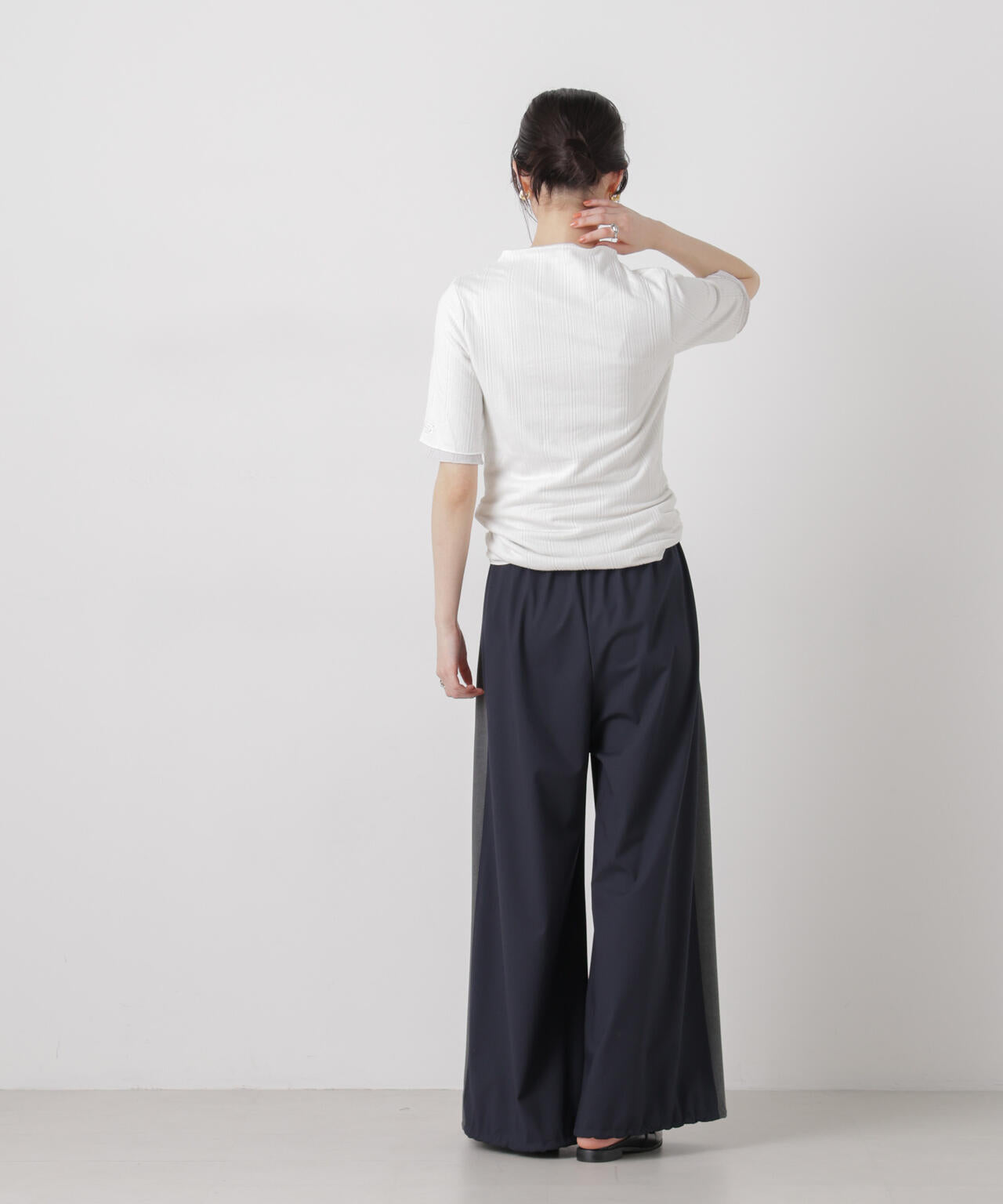 new balance/NB Greyカラーブロック半袖トップ 6716124015