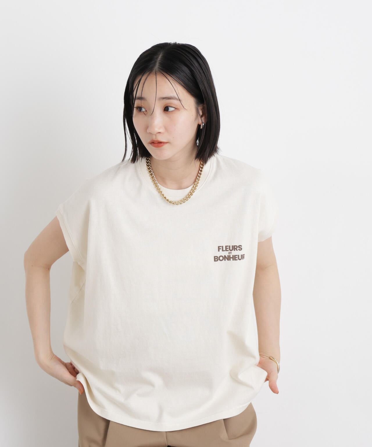 upper hights/BIG NO SLEEVE TEE 6716124016