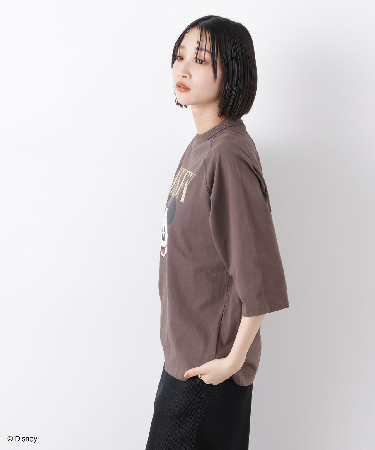 GOOD ROCK SPEED / Mickey / 7/S T-Shirt Brown