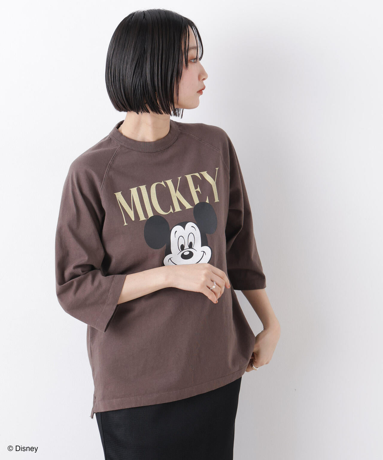GOOD ROCK SPEED / Mickey / 7/S T-Shirt Brown
