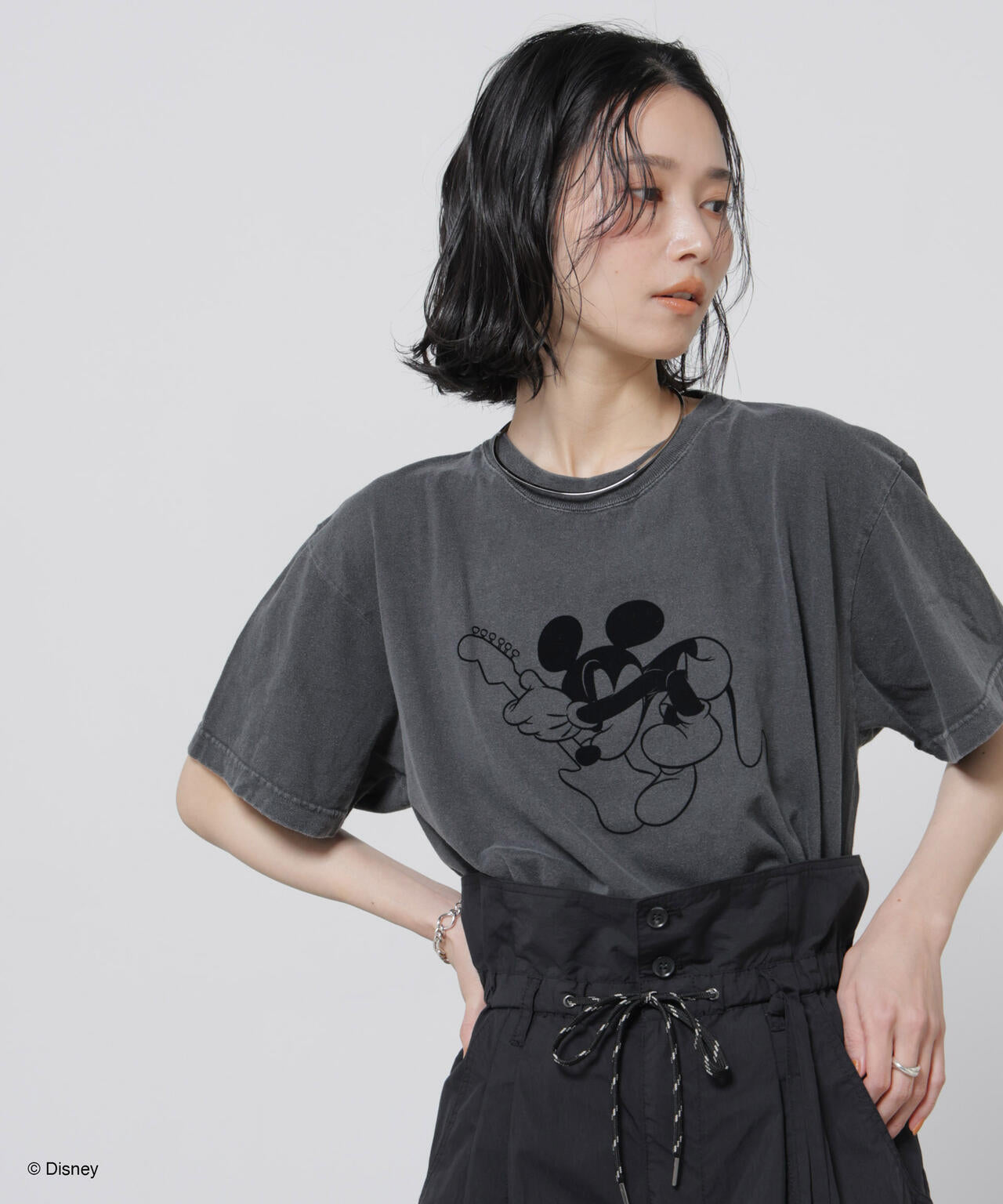 GOOD ROCK SPEED/ MickeyMouse / Tshirts Charcoal