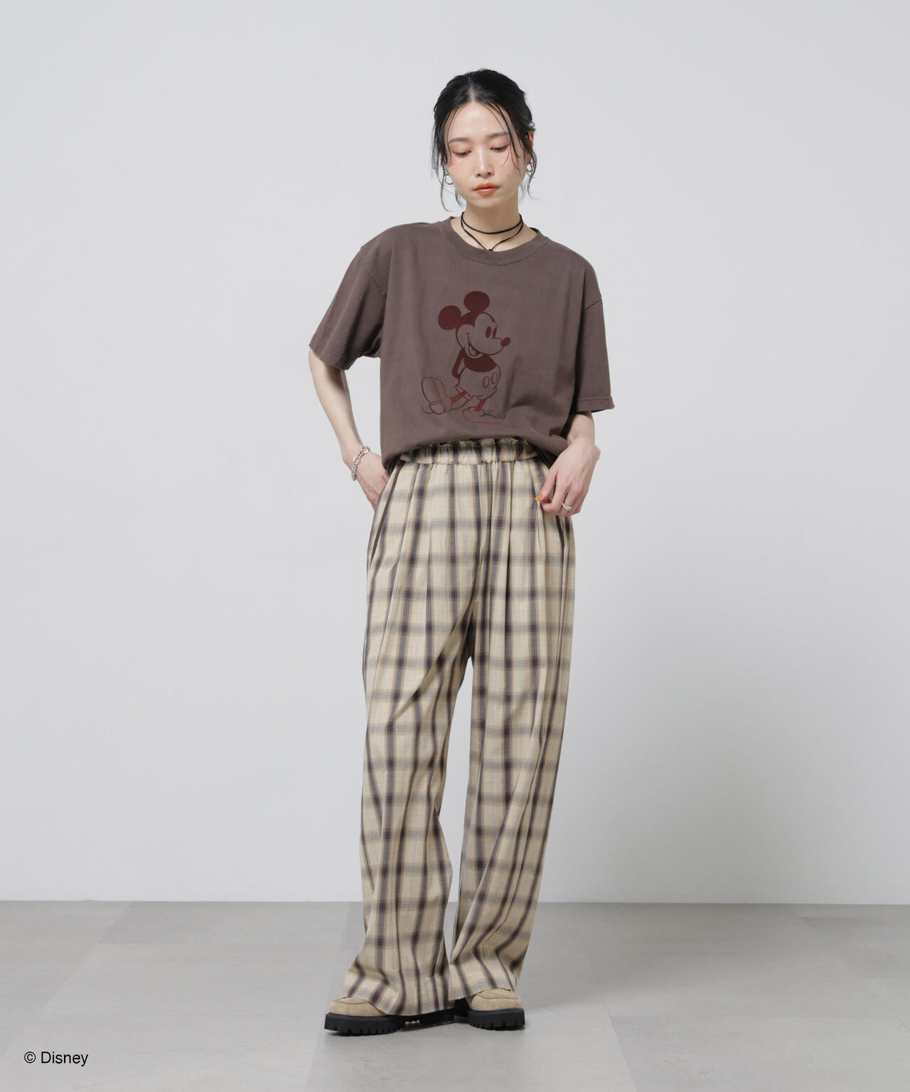 GOOD ROCK SPEED/ MickeyMouse / Tshirts Brown 6716124025