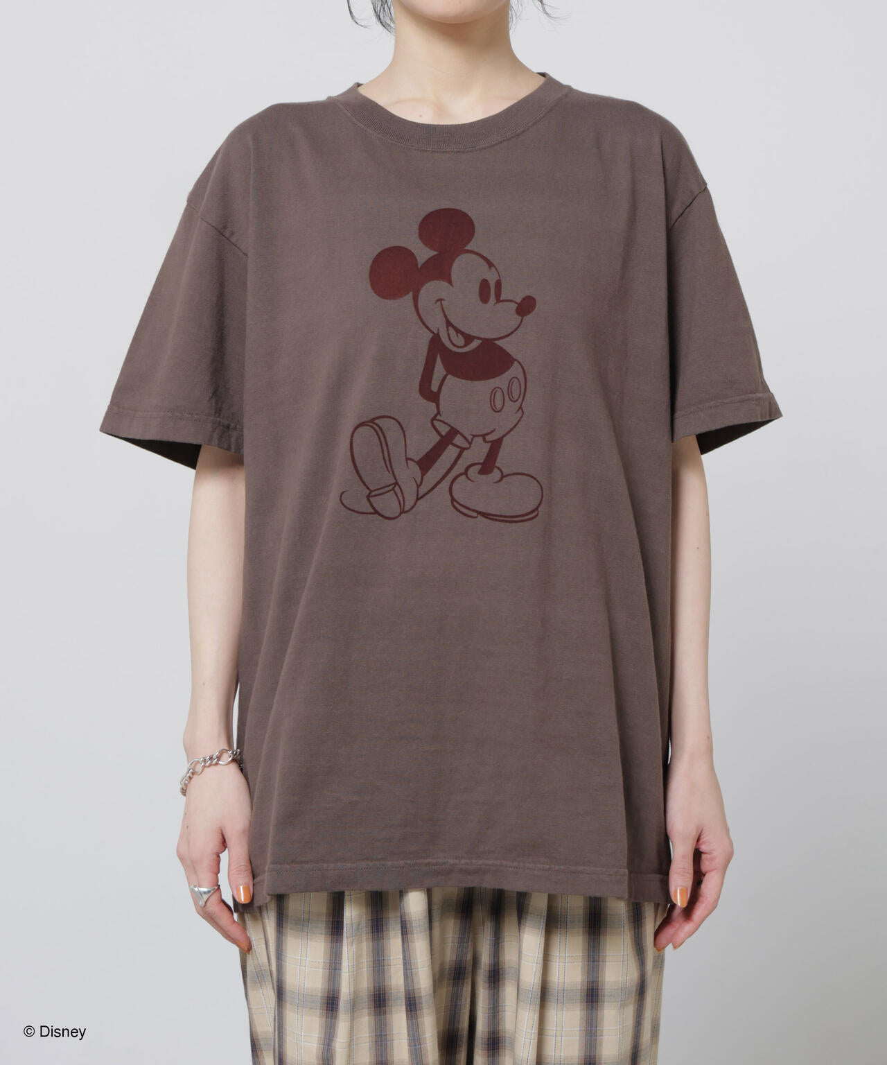 GOOD ROCK SPEED / MickeyMouse / Tshirts Brown