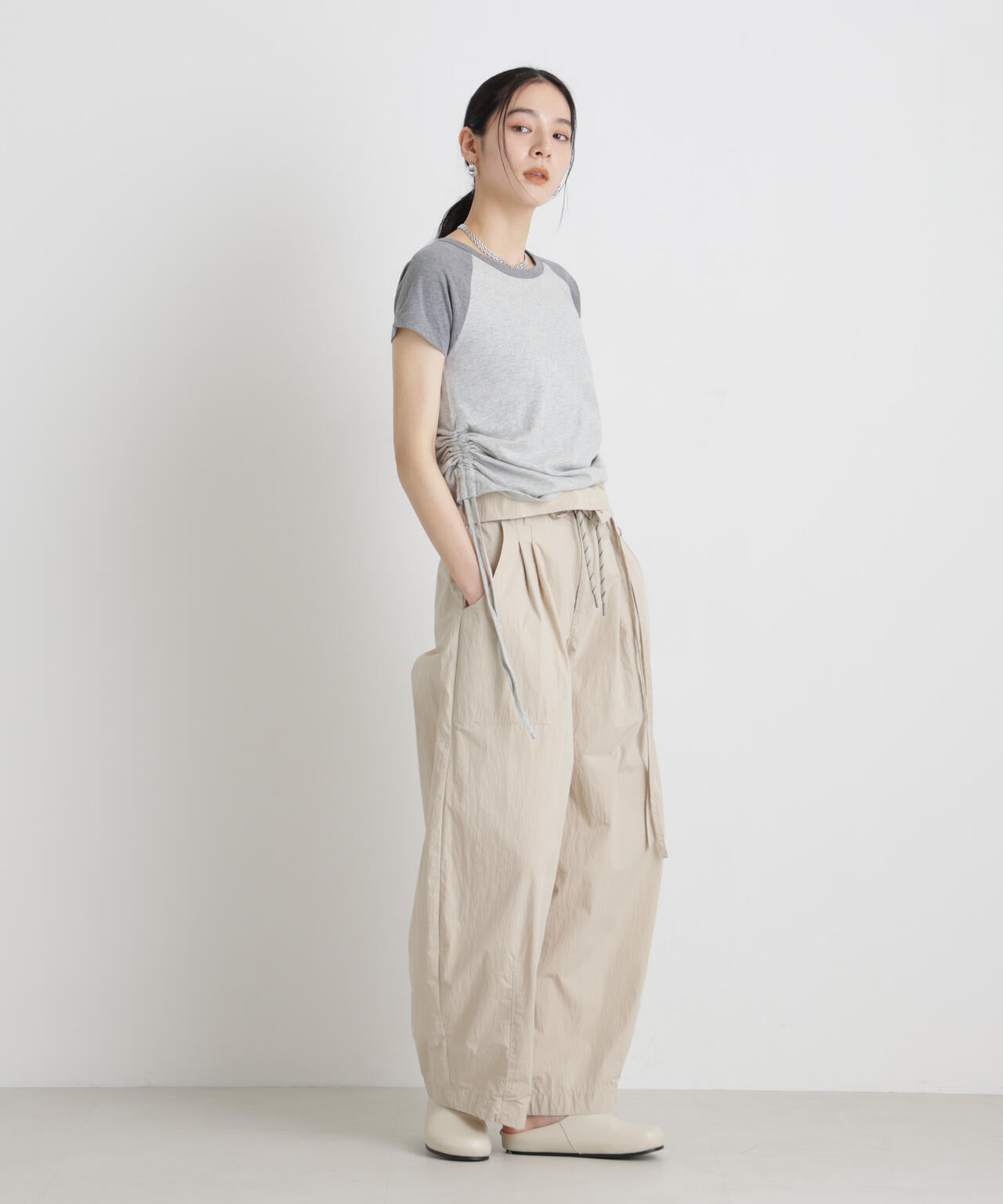 BOOKCLUB / 別注 Raglan shirring shirts
