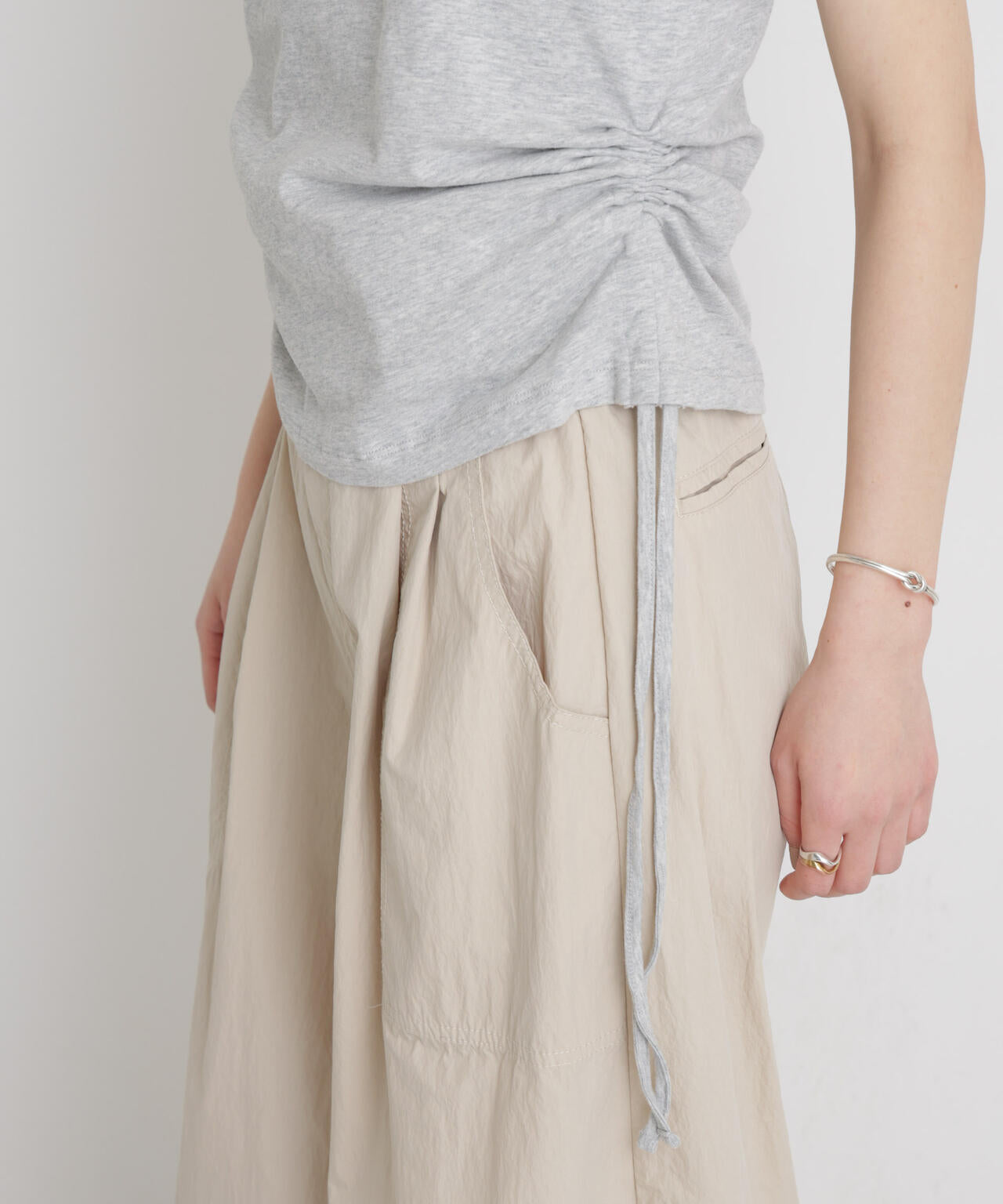 BOOKCLUB/別注 Raglan shirring shirts 6716124029