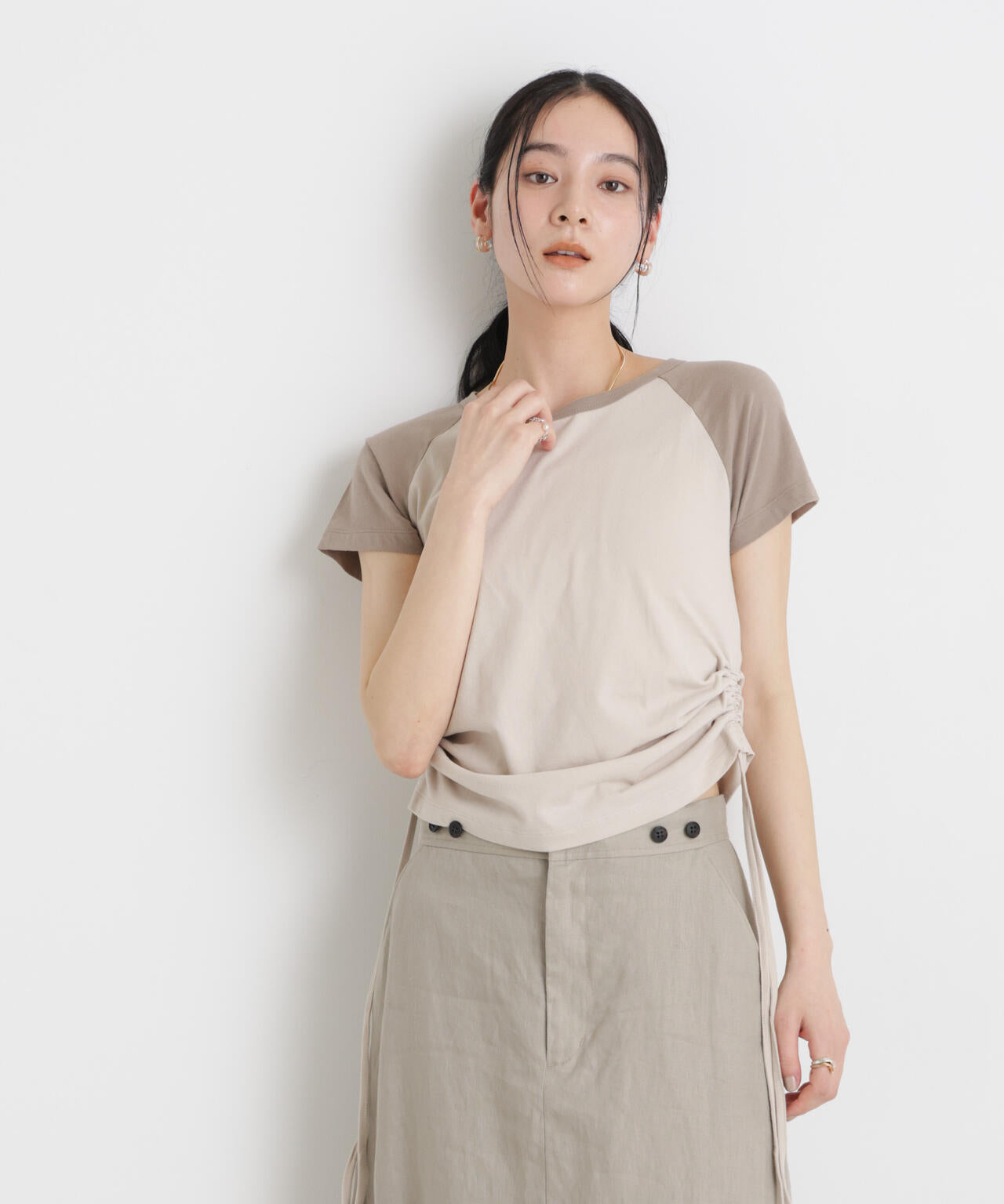 BOOKCLUB / 別注 Raglan shirring shirts
