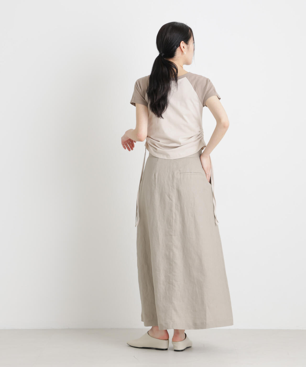 BOOKCLUB/別注 Raglan shirring shirts 6716124029