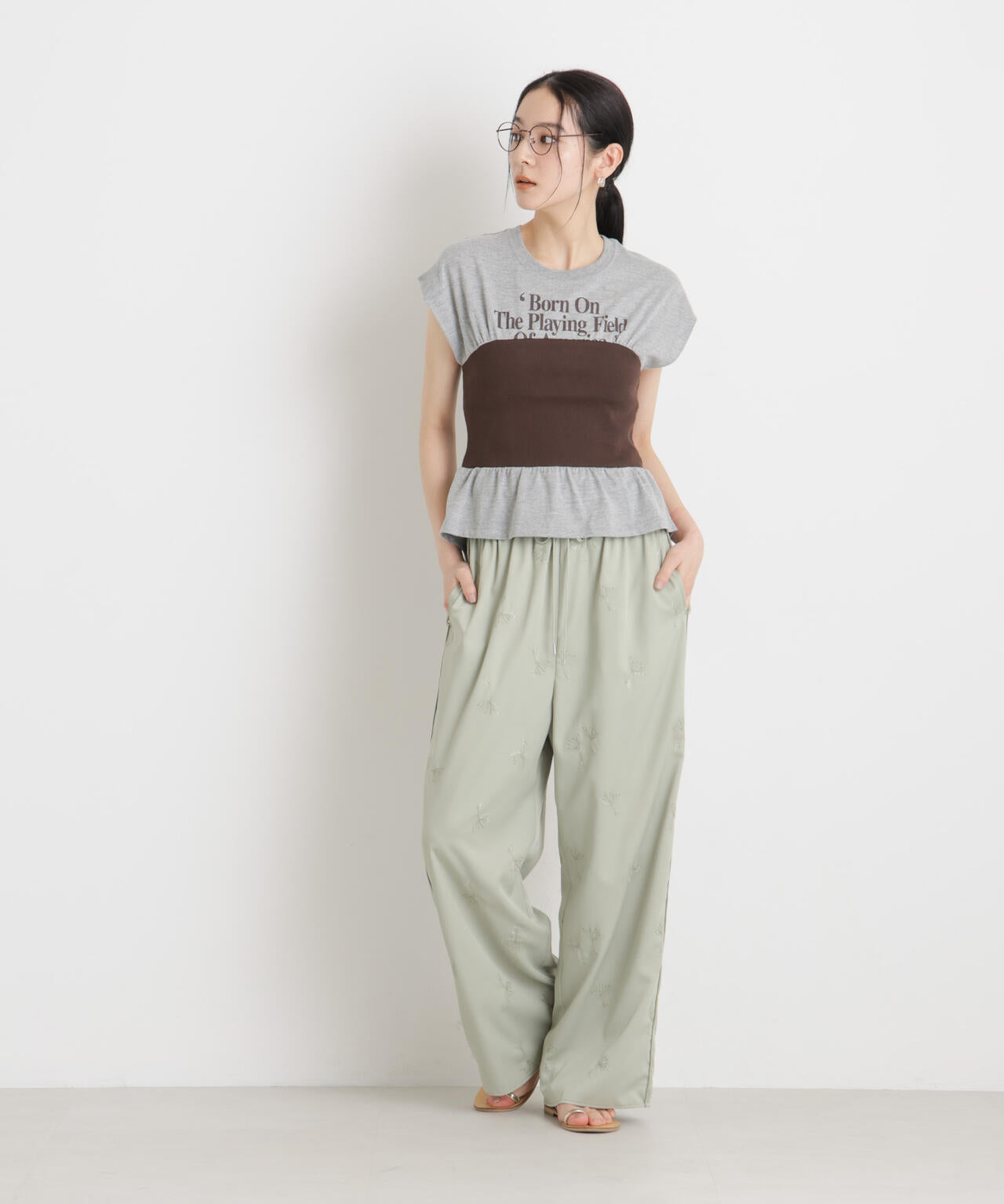 BOOKCLUB/別注 Bustier T shirts 6716124030
