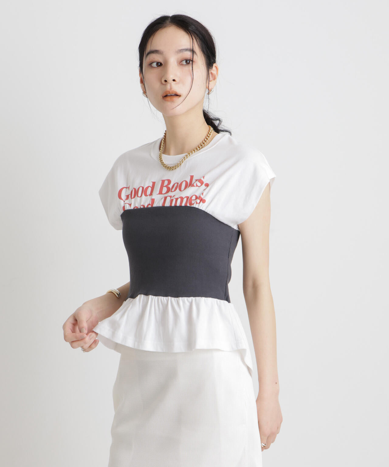 BOOKCLUB/別注 Bustier T shirts 6716124030