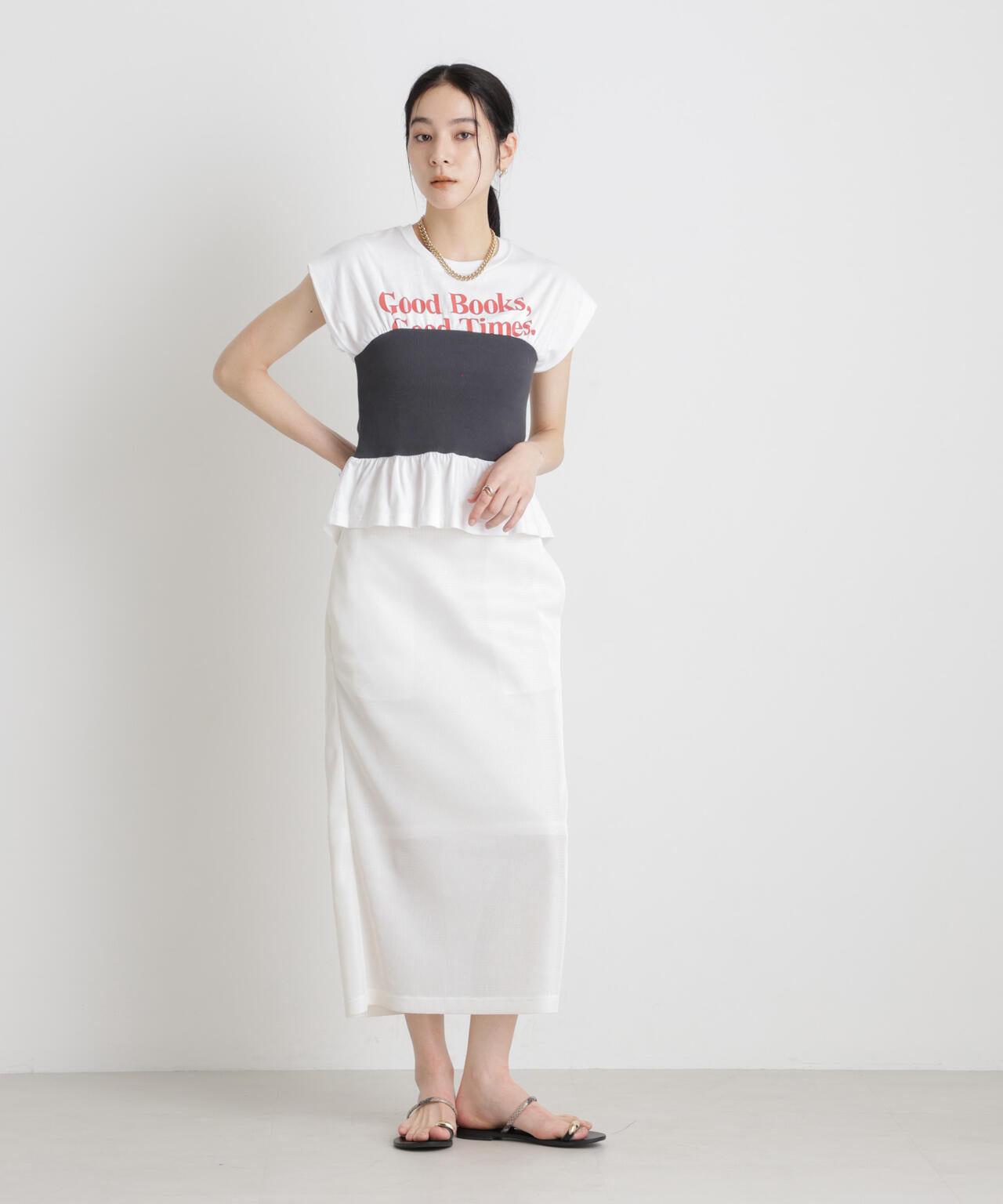 BOOKCLUB/別注 Bustier T shirts 6716124030