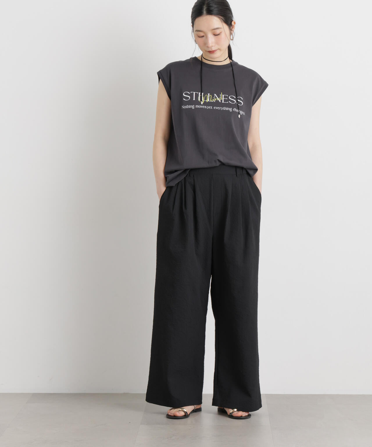 パンツ THOUSAND MILE / SEERSUCKER WIDE PANTS ( セットアップ 可 )