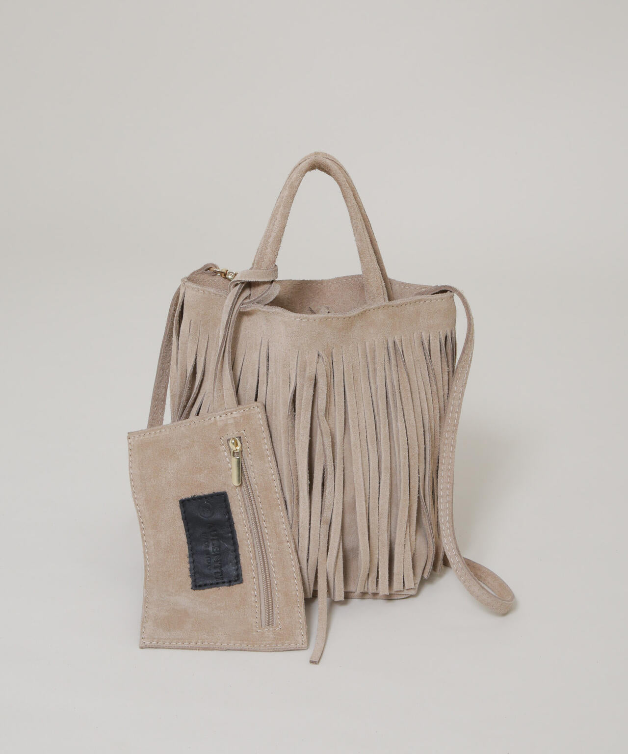 AULENTTI/スエードフリンジショルダーバッグ 6716132028