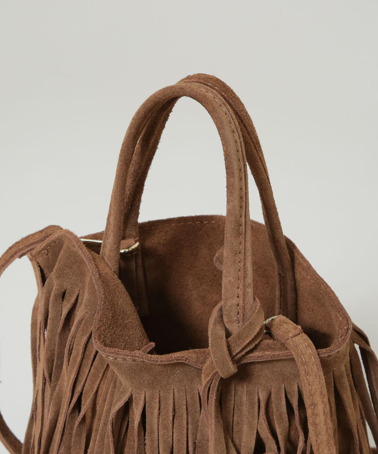 AULENTTI/スエードフリンジショルダーバッグ 6716132028