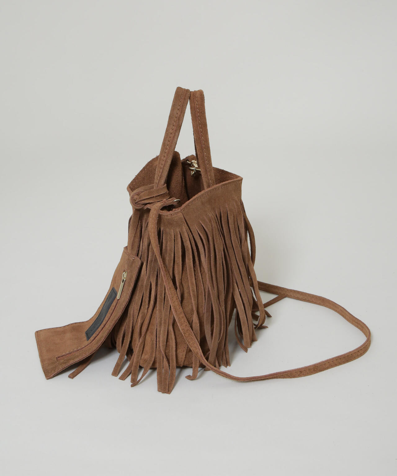 AULENTTI/スエードフリンジショルダーバッグ 6716132028