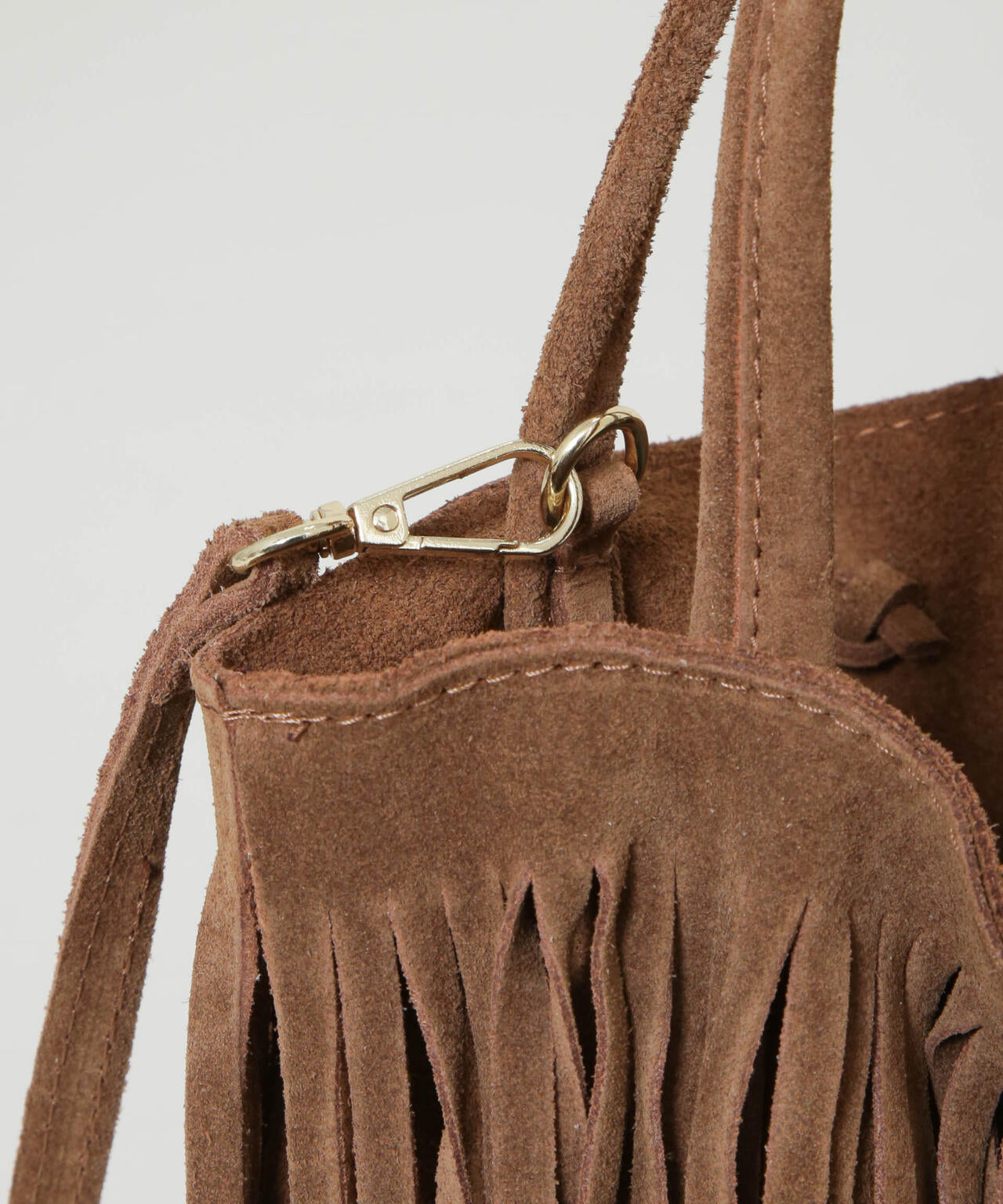 AULENTTI/スエードフリンジショルダーバッグ 6716132028