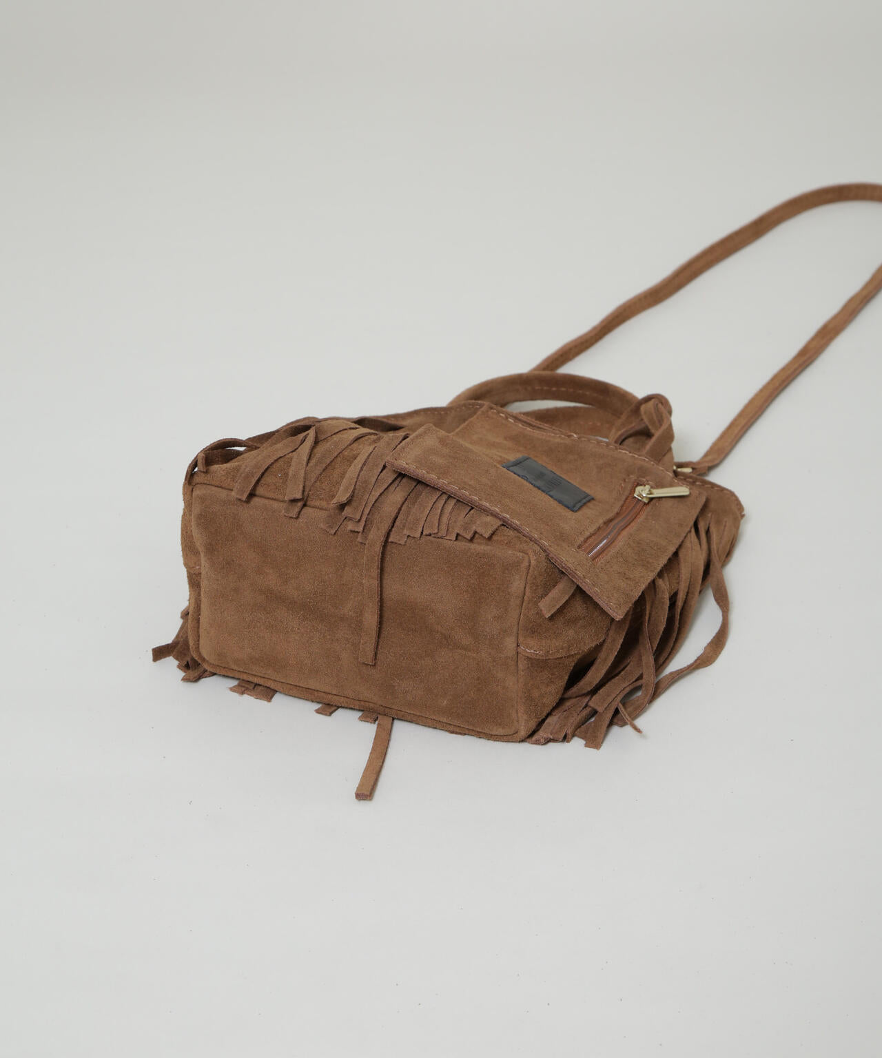 AULENTTI/スエードフリンジショルダーバッグ 6716132028