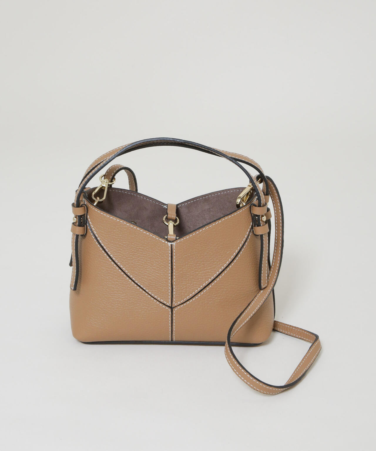 AULENTTI/レザーステッチショルダーバッグ 6716132072