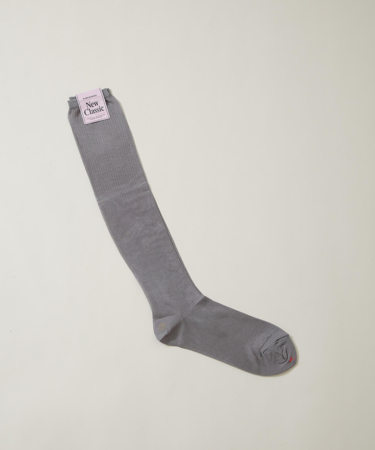 MARCOMONDE/sheer ribbed high socks