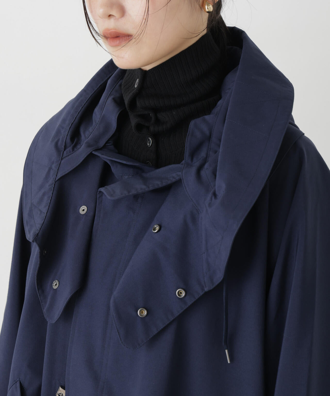 17056✨美品✨ヴァシュモン 撥水加工 ドローストリング モッズコート VACHEMENT/シェルタフタモッズコート