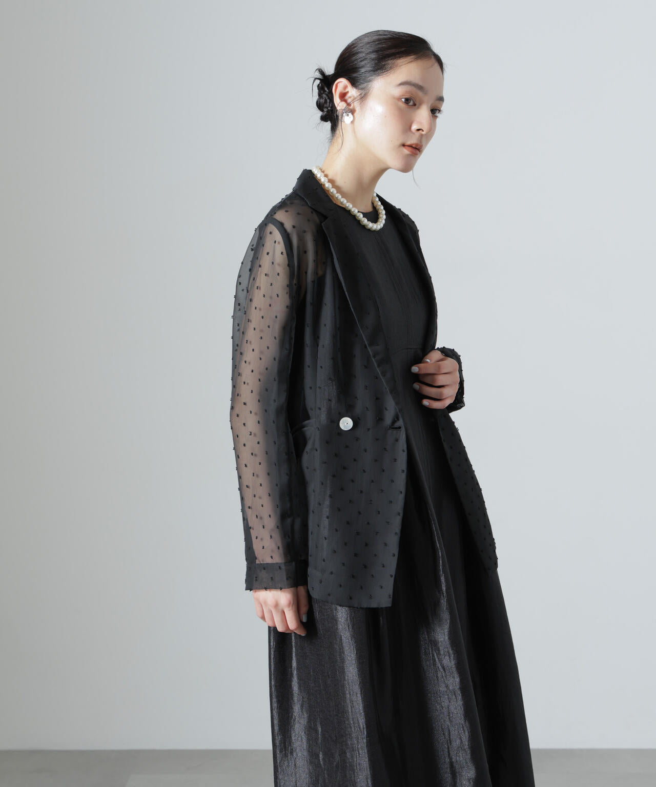 troisiemechaco/SHEER CUT JACQUARD ジャケット 6716216007