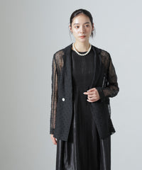 troisiemechaco/SHEER CUT JACQUARD ジャケット