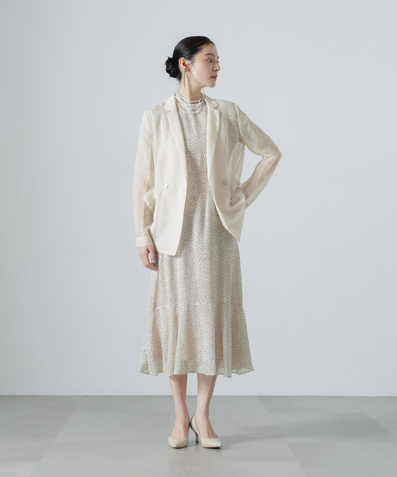 troisiemechaco/SHEER CUT JACQUARD ジャケット 6716216007