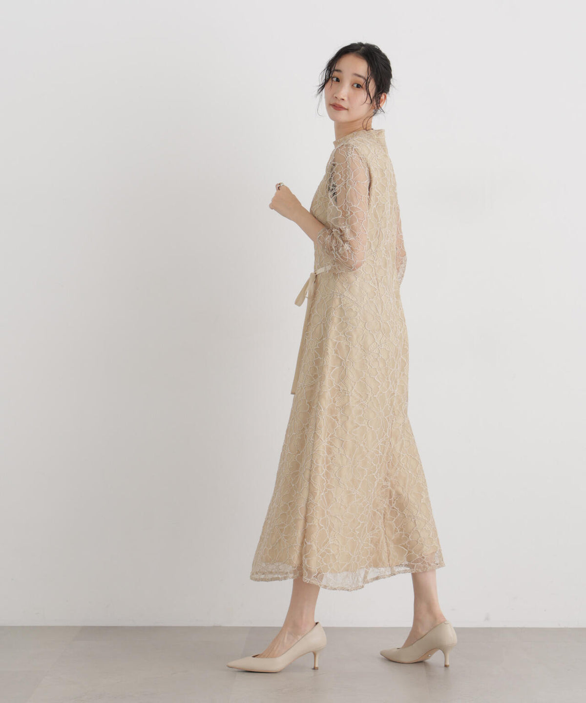 kaene/コードレースチョーカーネックドレス 6716219038