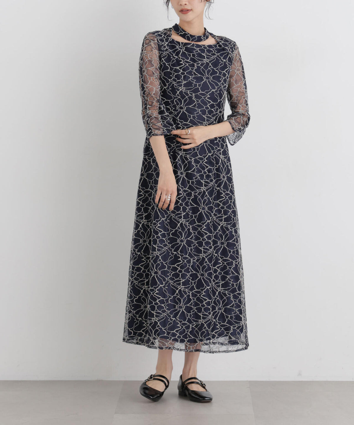 kaene/コードレースチョーカーネックドレス 6716219038