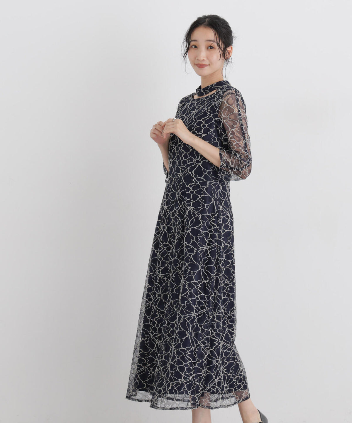 kaene/コードレースチョーカーネックドレス 6716219038
