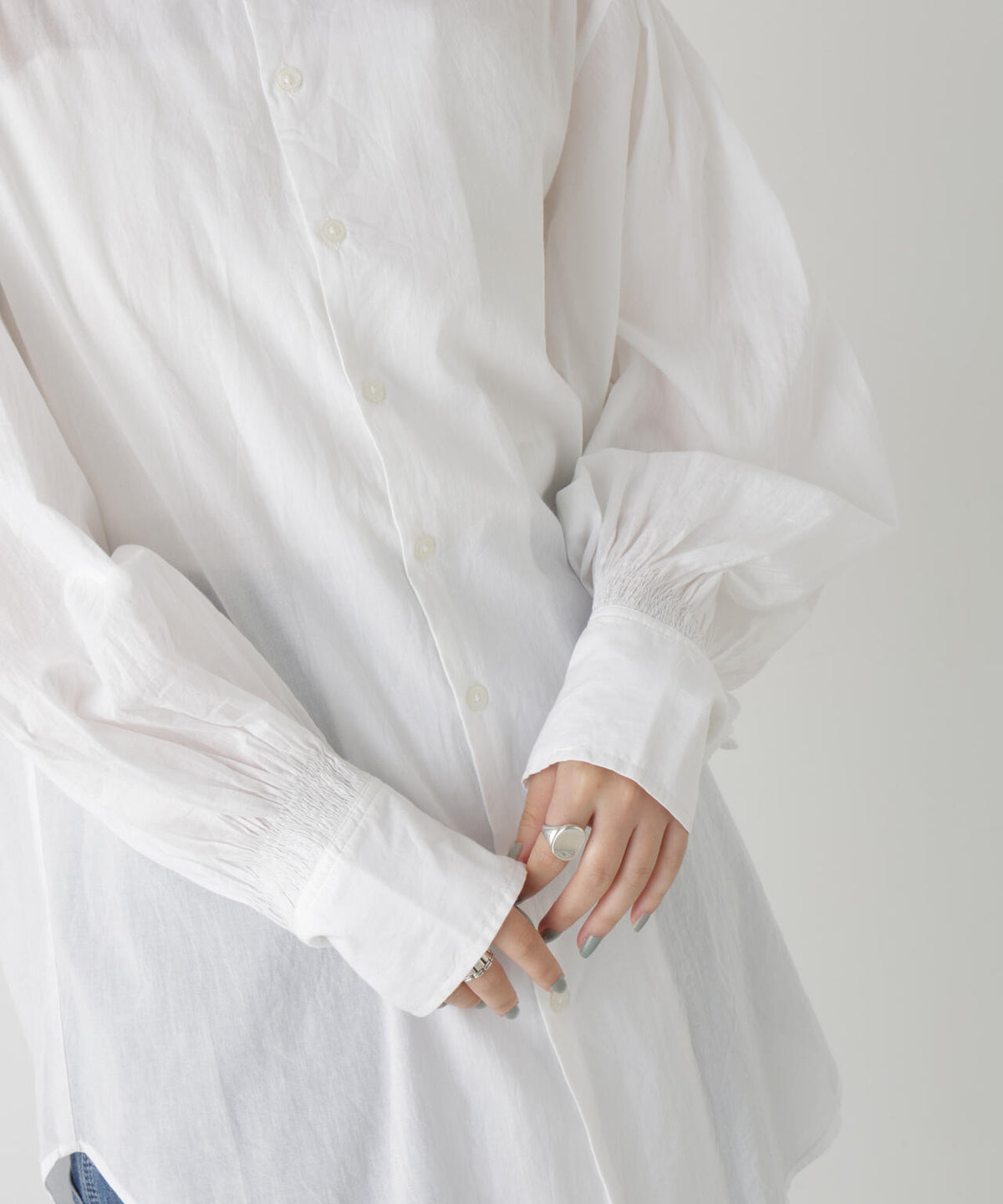 crinkle crinkle crinkle/cotton frill collar shirts 6716220003