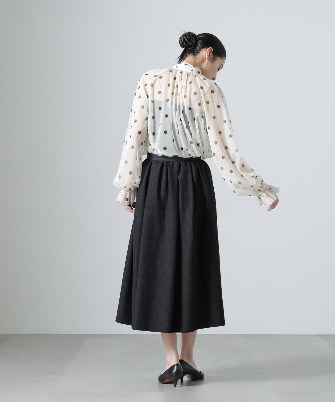 troisiemechaco/DOT×TULLE ブラウス(セットアップ可) 6716220011