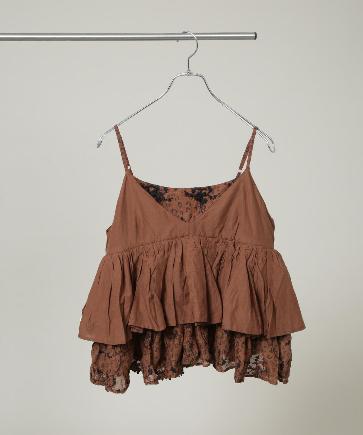 crinkle crinkle crinkle/3D embroidery leopard cami(セットアップ可) 6716221001