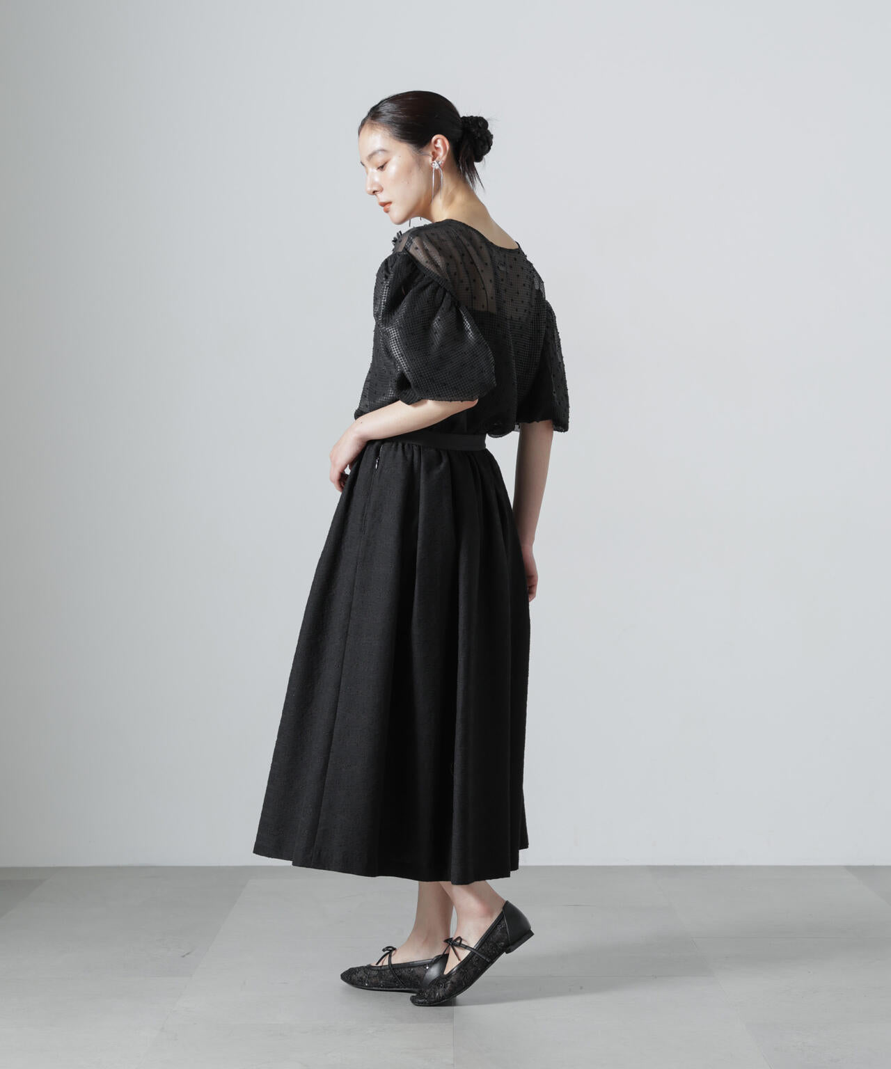troisiemechaco/SEER PUFFY JAQUARD ブラウス 6716221002