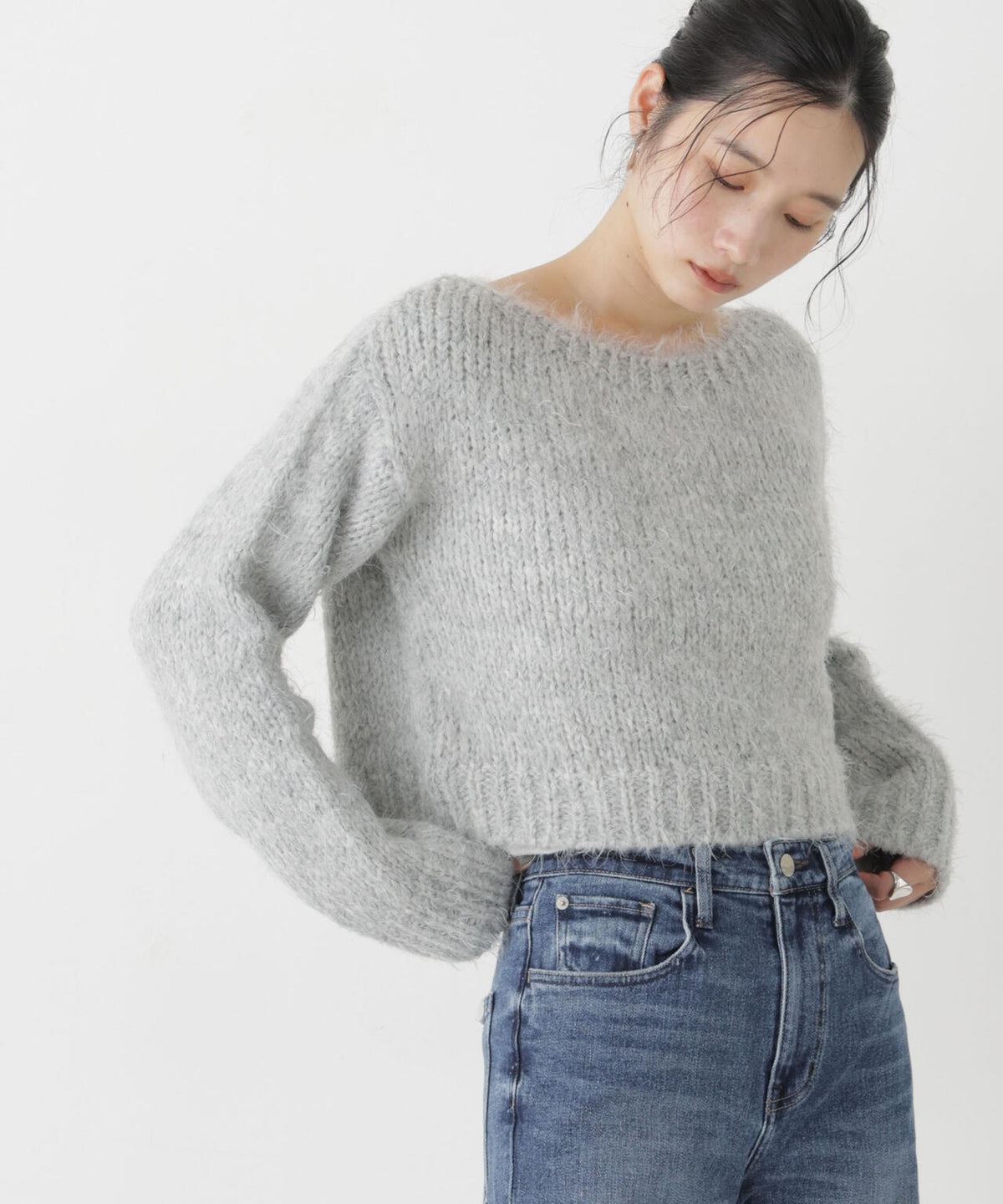TRICOTS JEAN MARC/ボートネックショートプルオーバー 6716222002