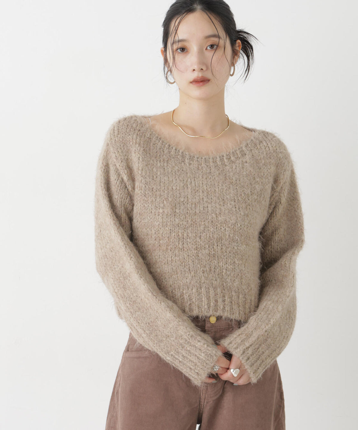 TRICOTS JEAN MARC/ボートネックショートプルオーバー 6716222002